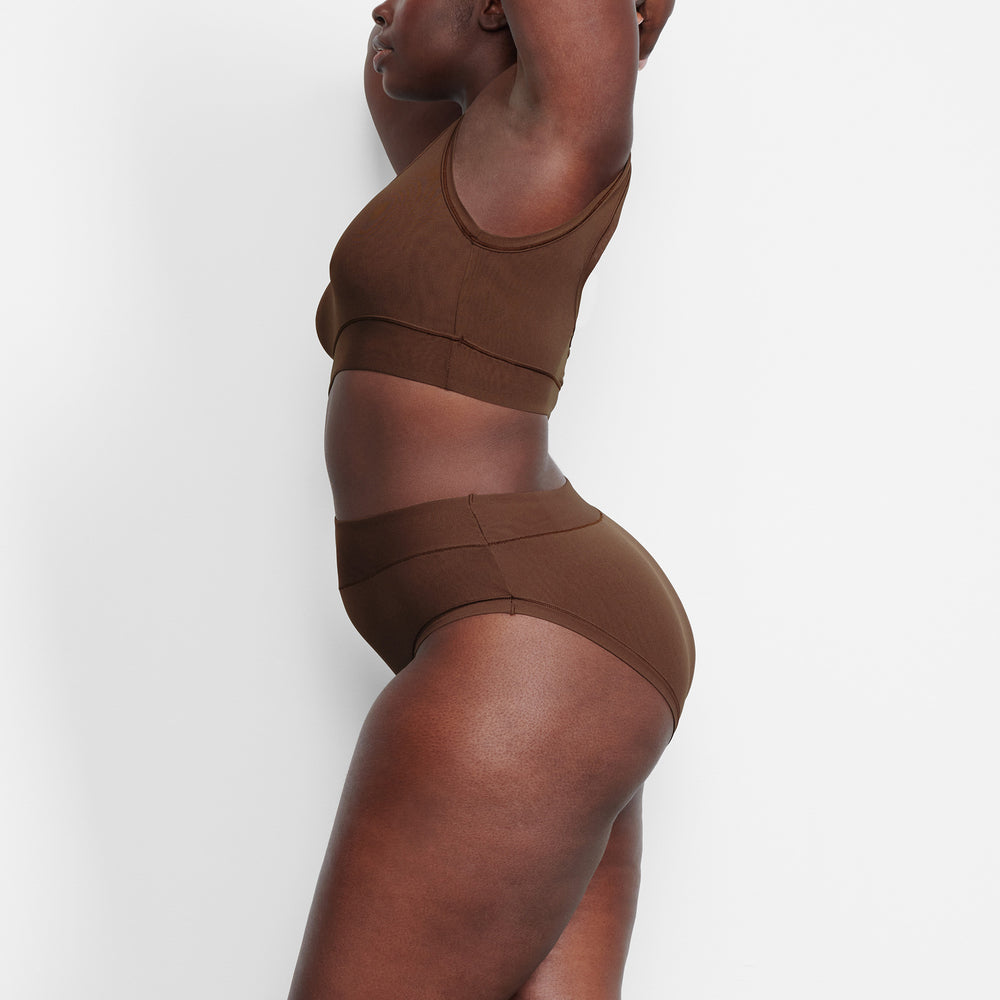 Skims SUMMER MESH SCOOP Bralette Chocola | 52QIOKWAB
