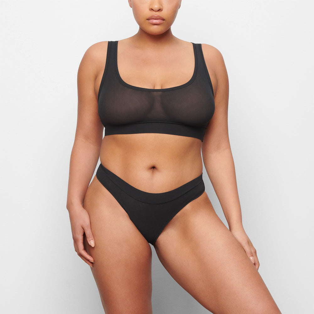 Skims SUMMER MESH SCOOP Bralette Zwart | 80IDLMGHJ