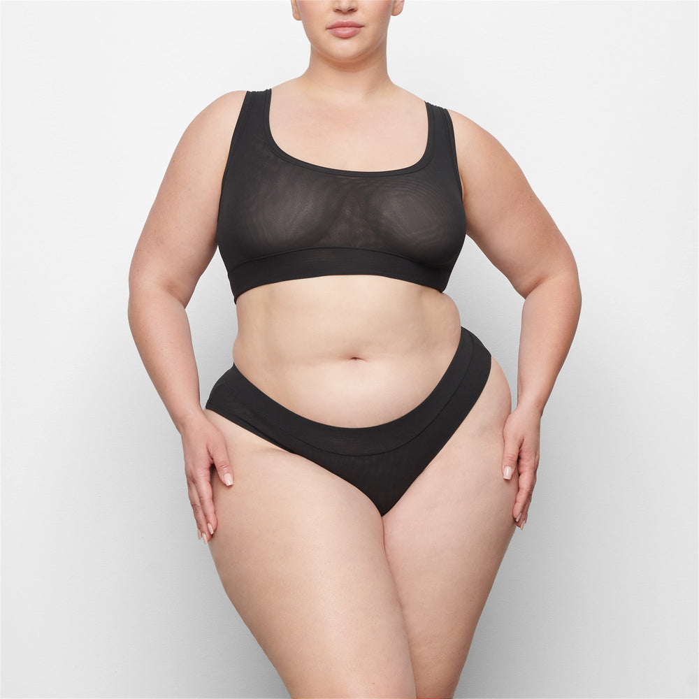 Skims SUMMER MESH SCOOP Bralette Zwart | 80IDLMGHJ