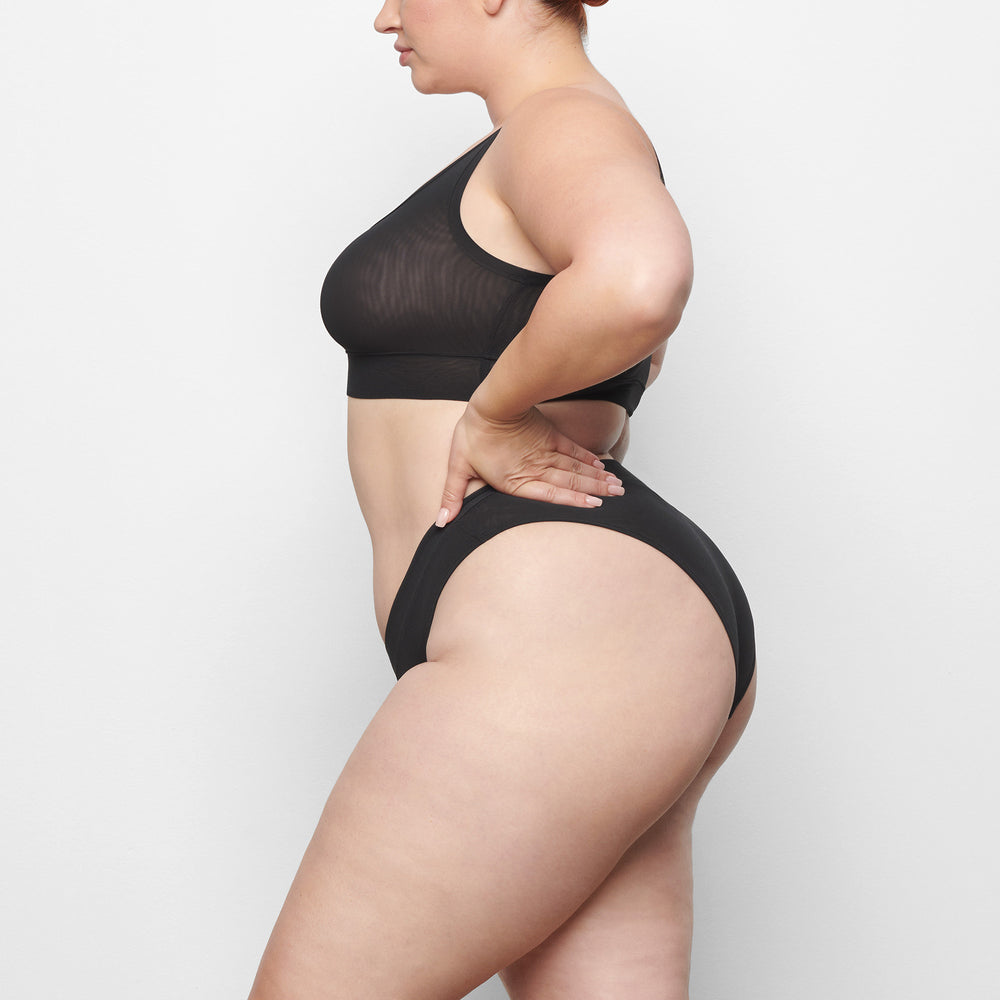 Skims SUMMER MESH SCOOP Bralette Zwart | 80IDLMGHJ