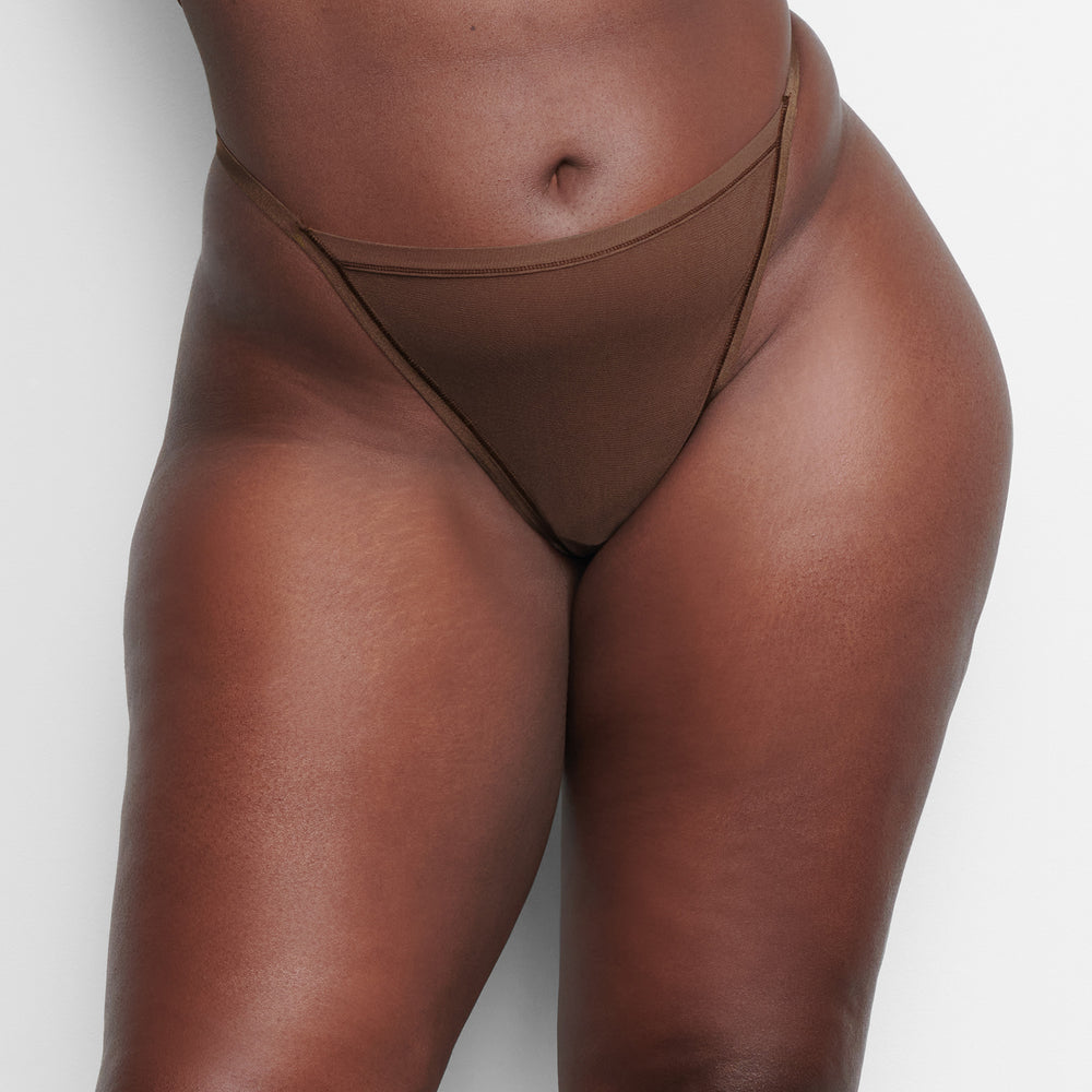 Skims SUMMER MESH STRING Thong Chocola | 52TCXSGOM