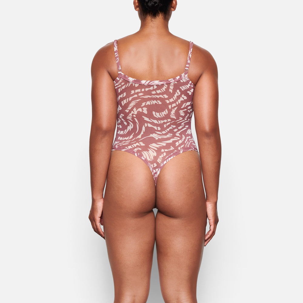 Skims SUMMER MESH Strappy Bodysuit RASPBERRY SWIRL | 87YZSREAN