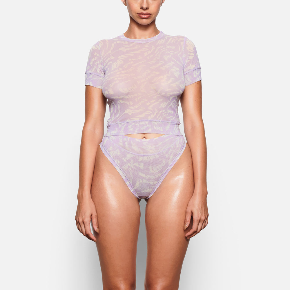 Skims SUMMER MESH T-shirt Lichtpaars | 43ZTUXFEK
