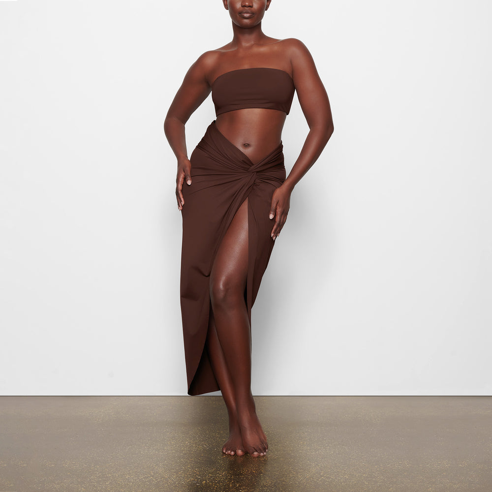 Skims SWIM BANDEAU BIKINI TOP Two Pieces Chocola | 35RLVHNJG