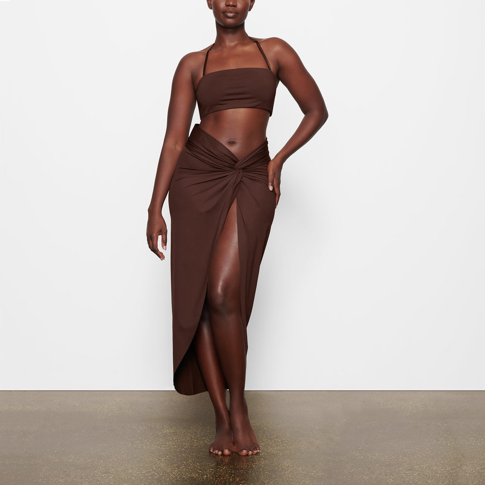 Skims SWIM BANDEAU BIKINI TOP Two Pieces Chocola | 35RLVHNJG