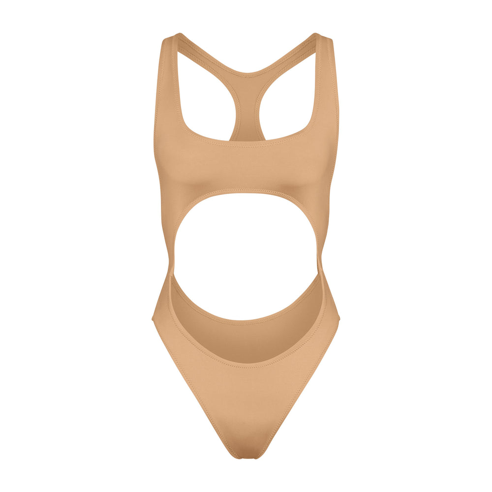 Skims SWIM CUT OUT MONOKINI One Piece Beige | 01JVEZLFY