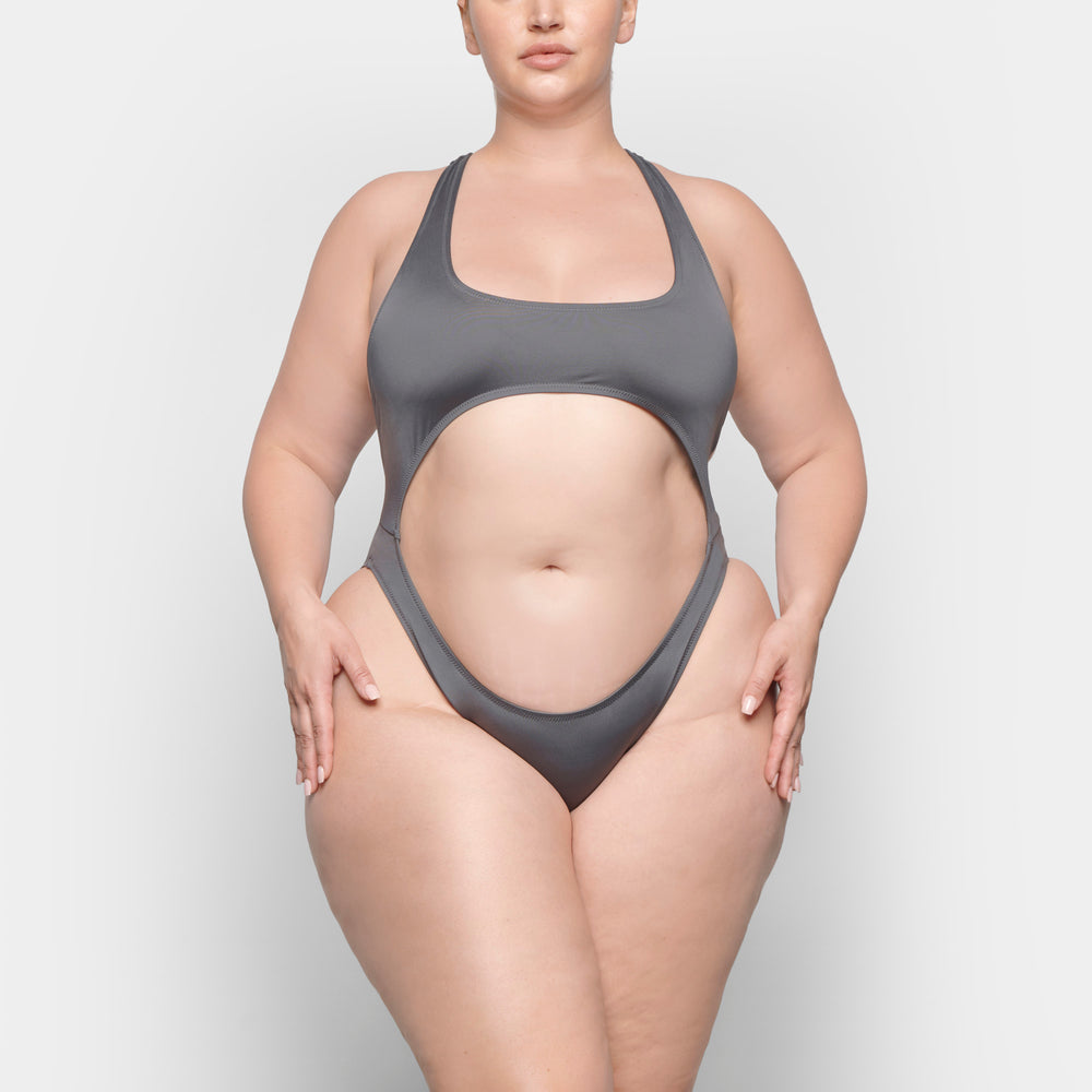 Skims SWIM CUT OUT MONOKINI One Piece Diepgrijs | 92LOMXDZP
