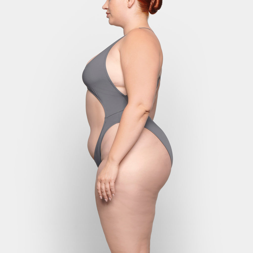 Skims SWIM CUT OUT MONOKINI One Piece Diepgrijs | 92LOMXDZP