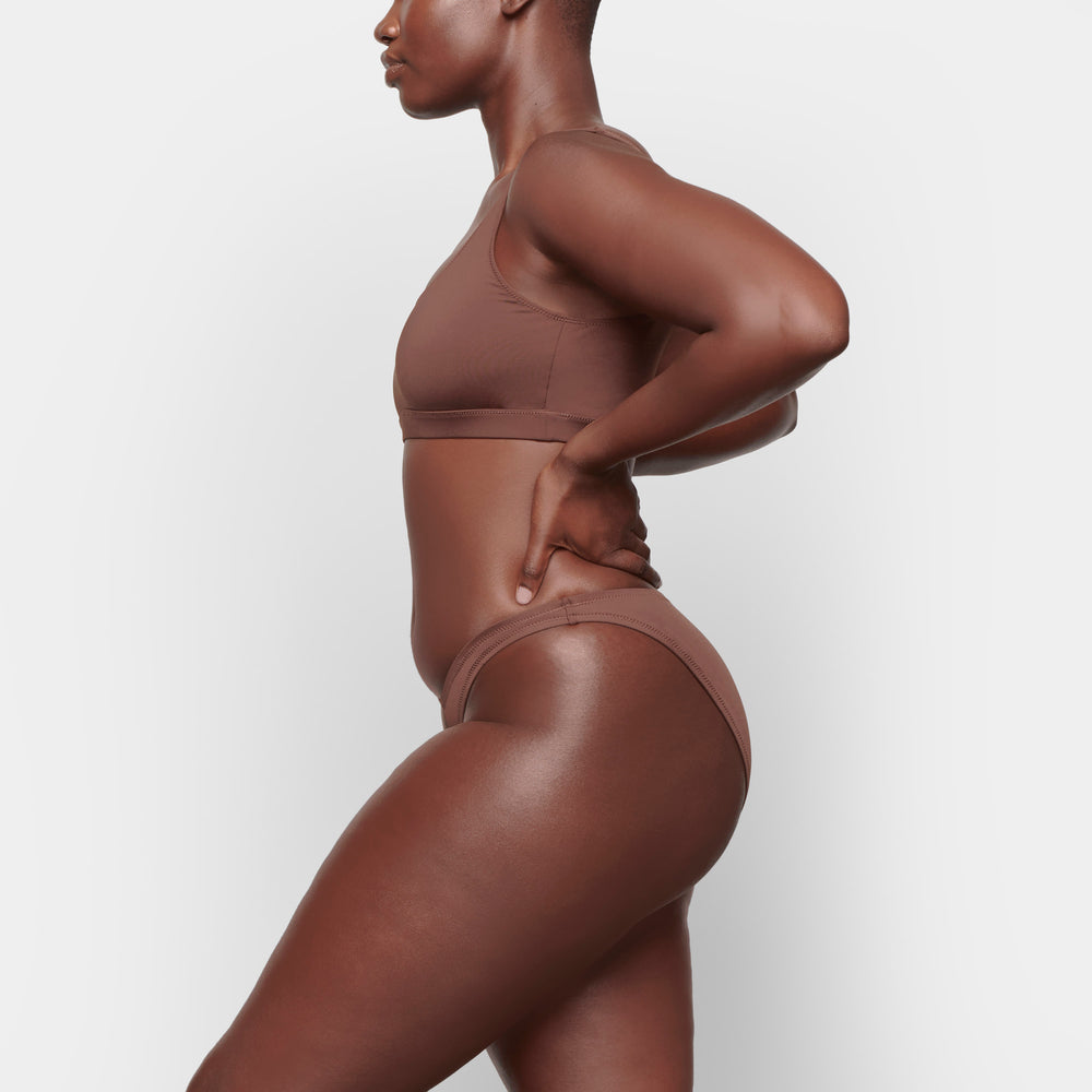 Skims SWIM DIPPED MID WAIST BOTTOMS Two Pieces Chocola | 43CEQPKZB