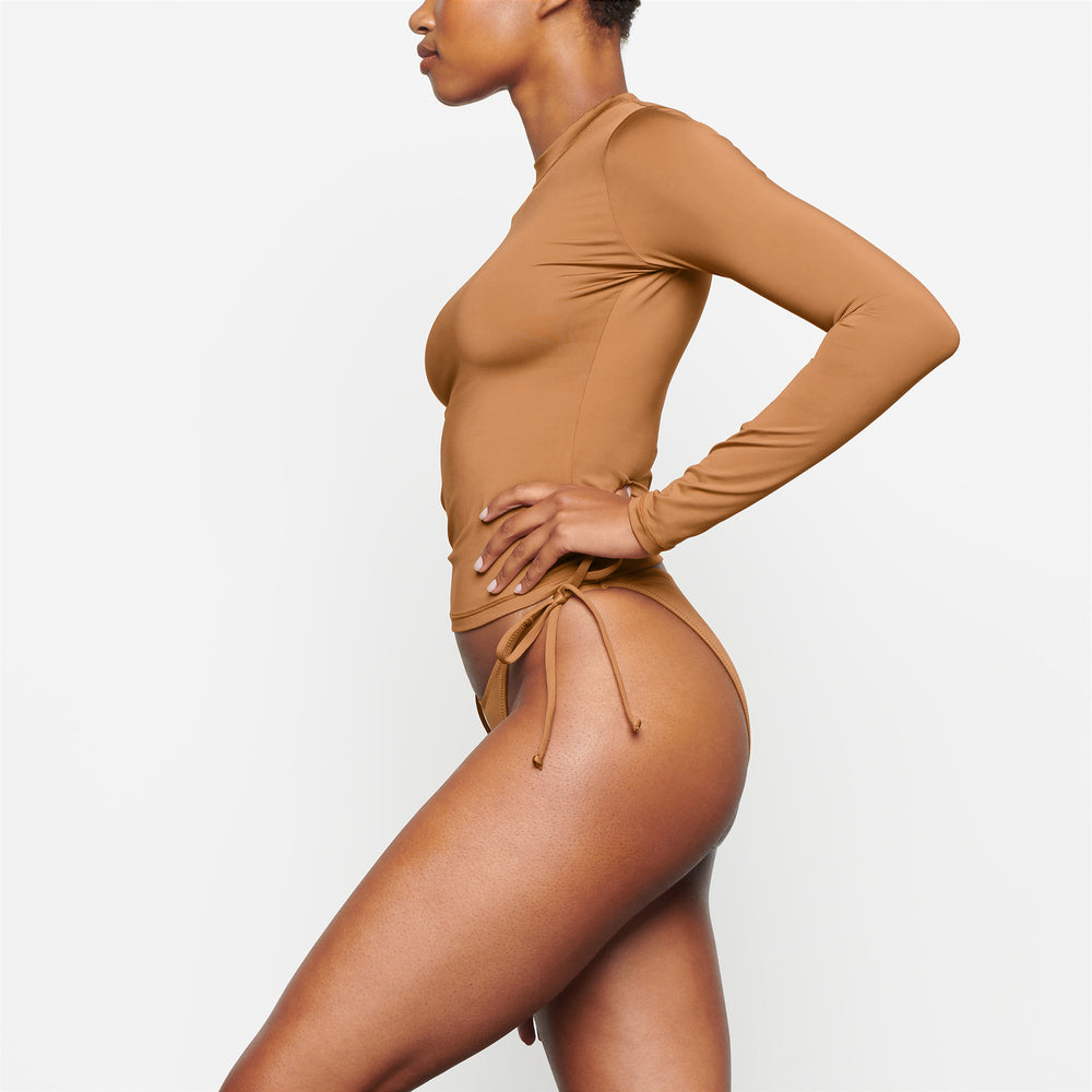 Skims SWIM LONG SLEEVE SHIRT Cover-ups Abrikoos | 56SPYNTQJ