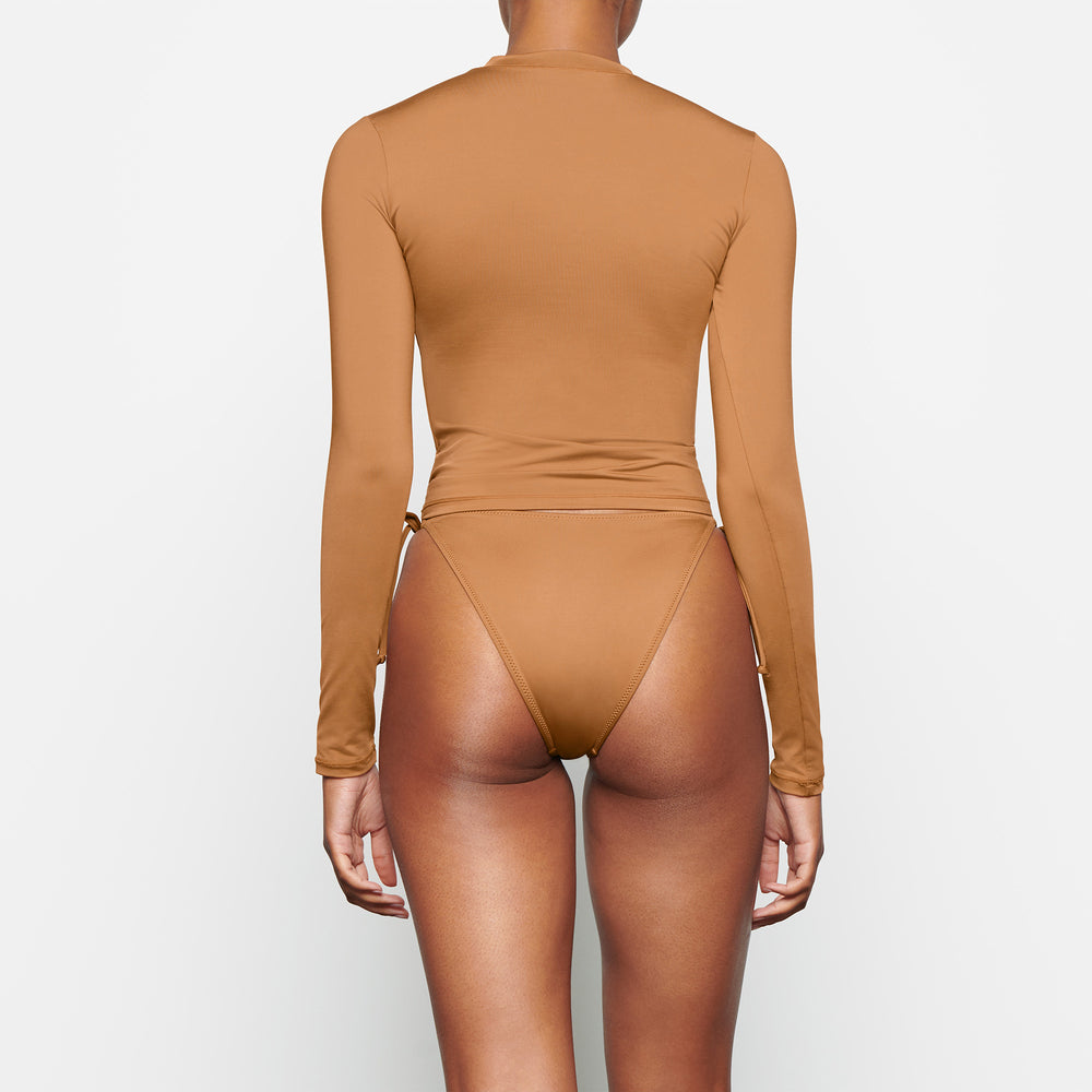 Skims SWIM LONG SLEEVE SHIRT Cover-ups Abrikoos | 56SPYNTQJ