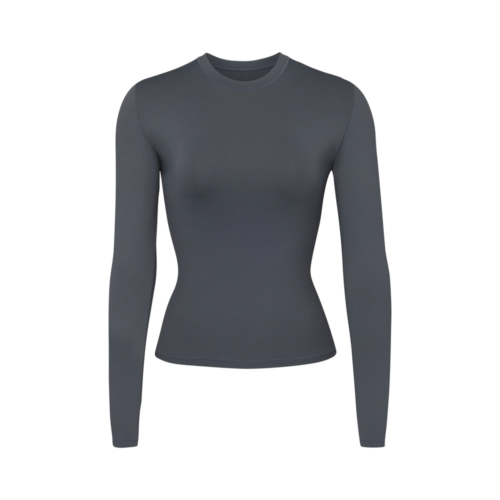 Skims SWIM LONG SLEEVE SHIRT Cover-ups Diepgrijs | 24HVPYDSE