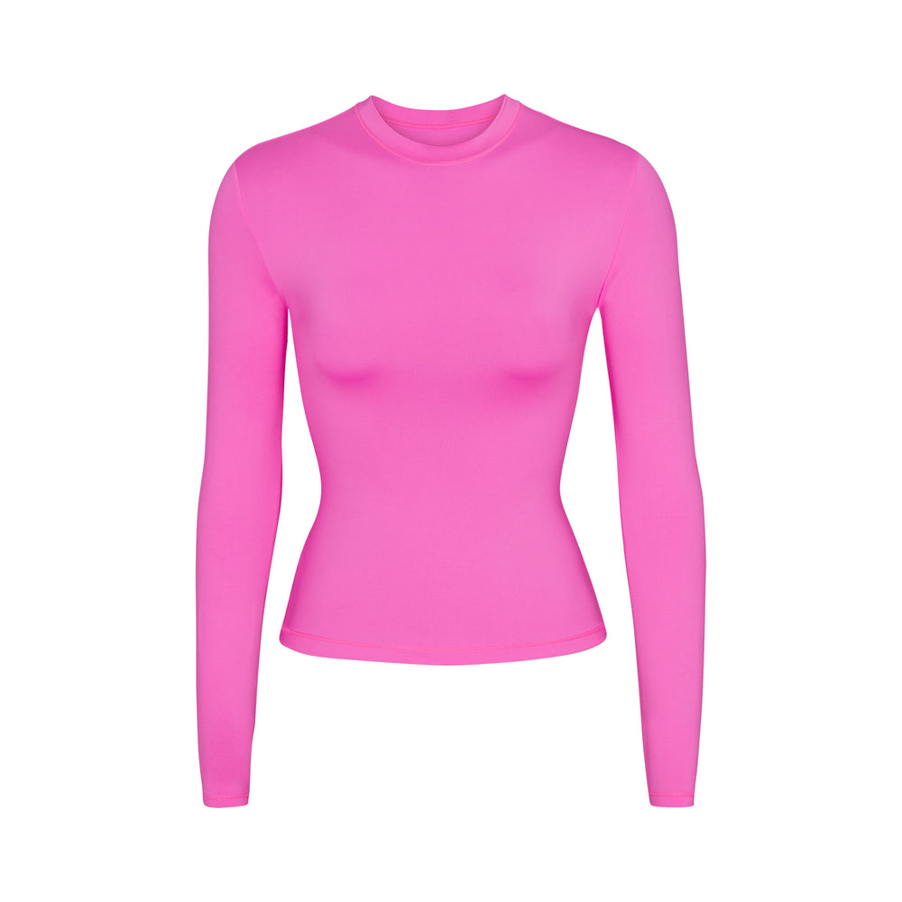 Skims SWIM LONG SLEEVE SHIRT Cover-ups Roze | 73JQDEPWZ