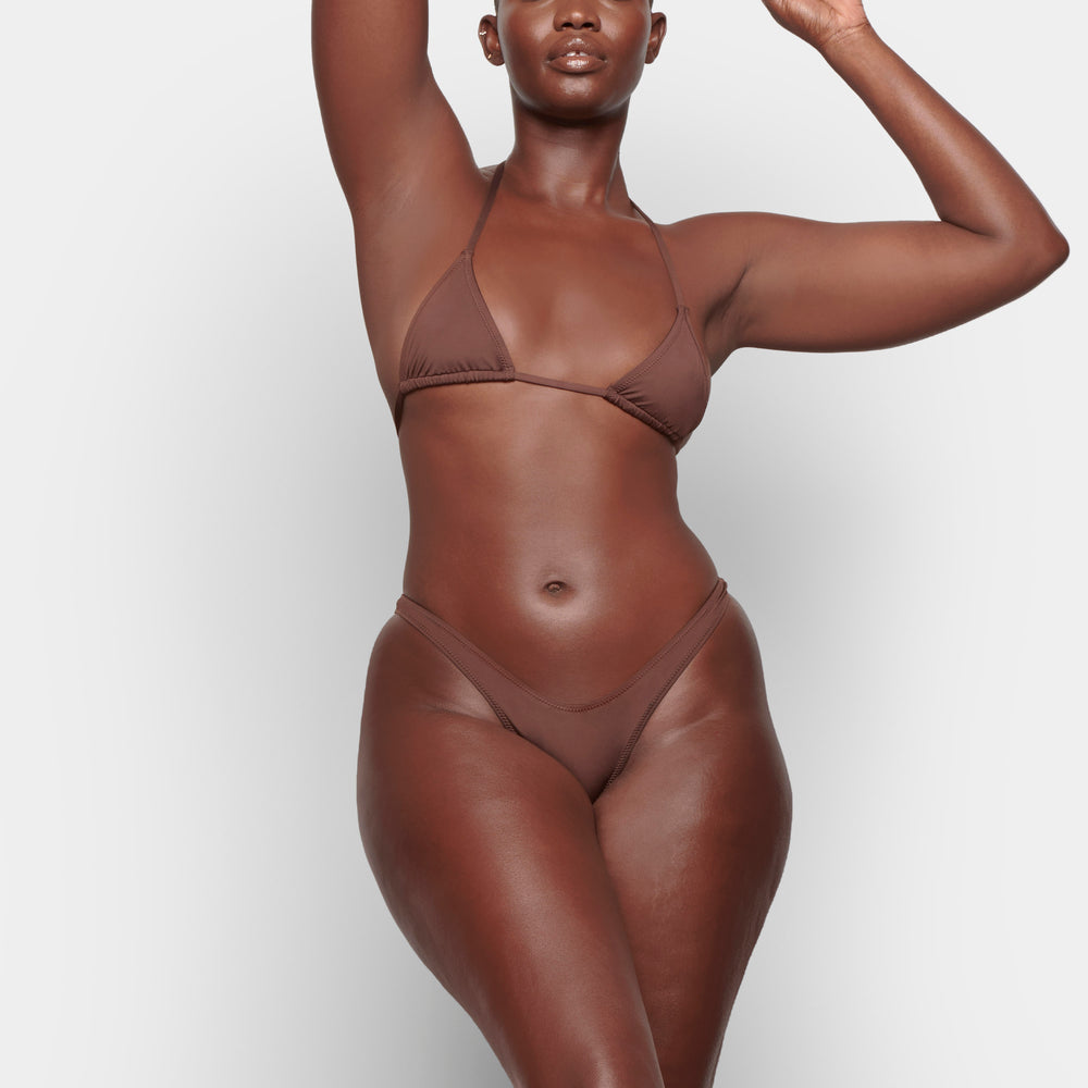Skims SWIM MICRO TANGA BIKINI BOTTOMS Two Pieces Chocola | 56WCLZKNM