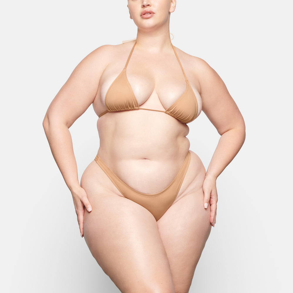 Skims SWIM MICRO TANGA BIKINI BOTTOMS Two Pieces Beige | 61MXVTGIY