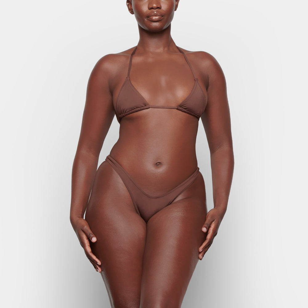 Skims SWIM MICRO TRIANGLE TOP Two Pieces Chocola | 04ULWKJPX