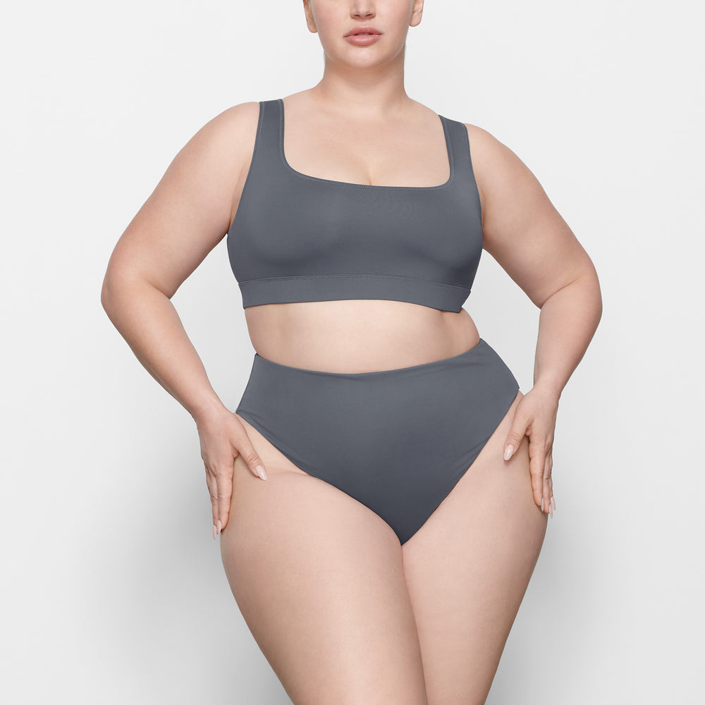 Skims SWIM MID WAIST BOTTOMS Two Pieces Diepgrijs | 13YTFVCDU