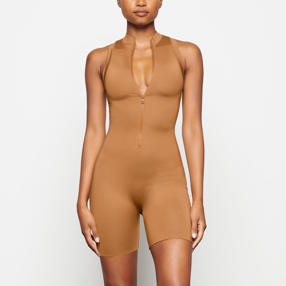 Skims SWIM MOCK NECK CYCLE SUIT One Piece Abrikoos | 01EQKGBRU