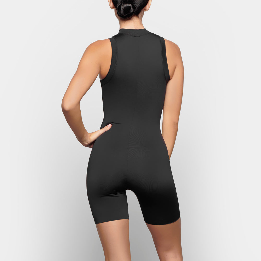 Skims SWIM MOCK NECK CYCLE SUIT One Piece Zwart | 98BDRUVYW