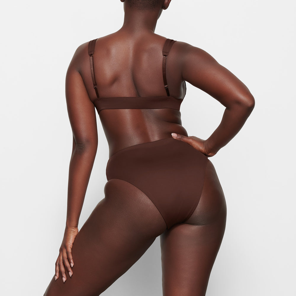 Skims SWIM PLUNGE Bikini Top Chocola | 06DWZGXRQ