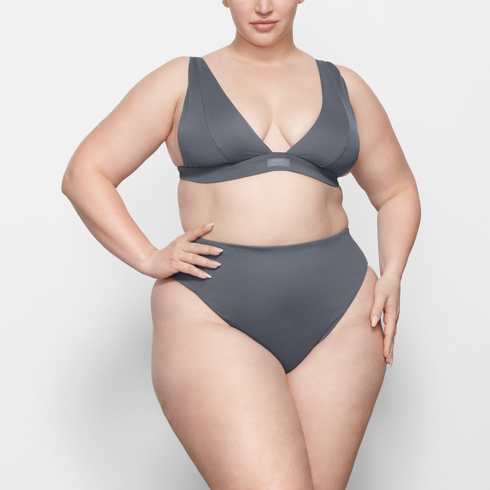 Skims SWIM PLUNGE Bikini Top Diepgrijs | 69EUSRQJG
