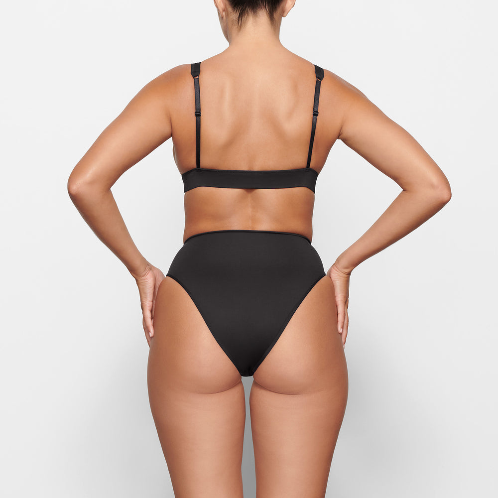 Skims SWIM PLUNGE Bikini Top Zwart | 92QRSADVJ