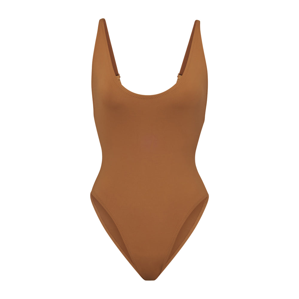 Skims SWIM SCOOP NECK One Piece Abrikoos | 20NQKRGAX