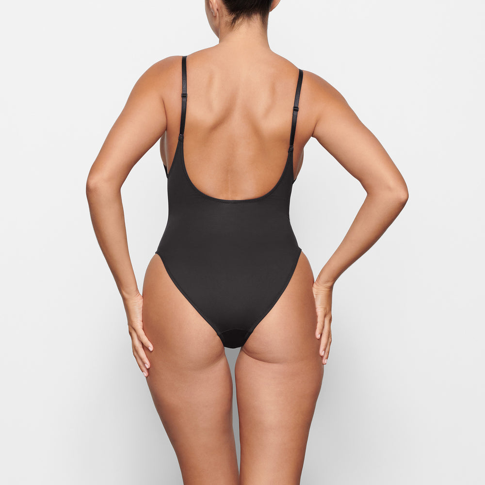Skims SWIM SCOOP NECK One Piece Zwart | 76OHMRYLT