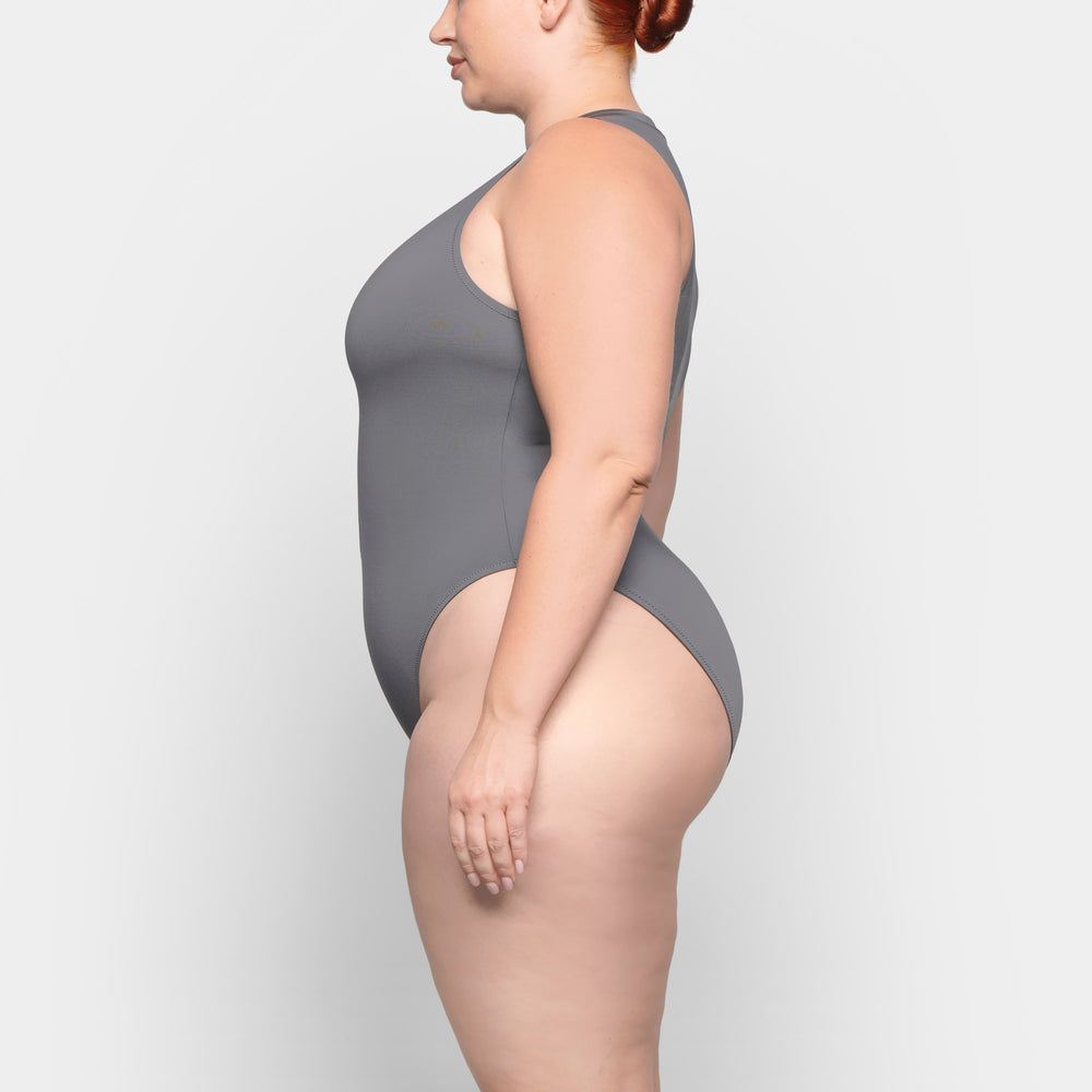 Skims SWIM ZIP FRONT SLEEVELESS One Piece Diepgrijs | 14LJNRWOF