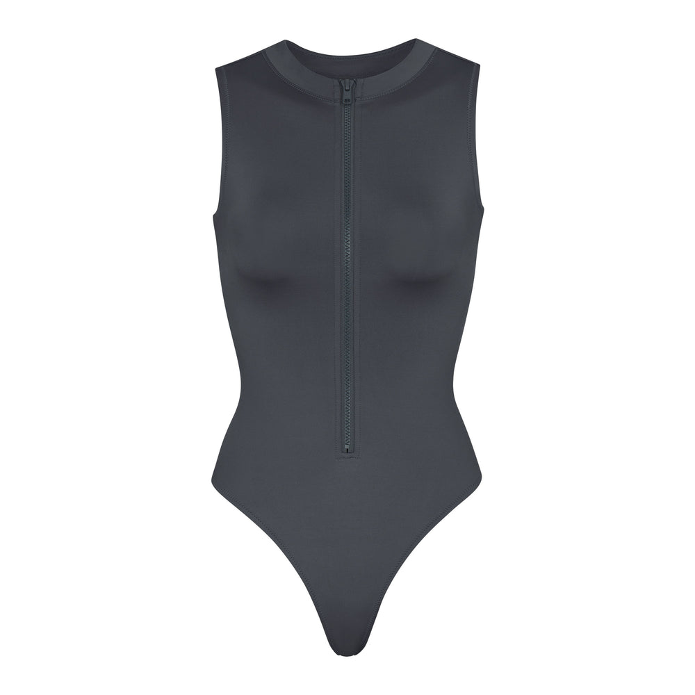 Skims SWIM ZIP FRONT SLEEVELESS One Piece Diepgrijs | 14LJNRWOF