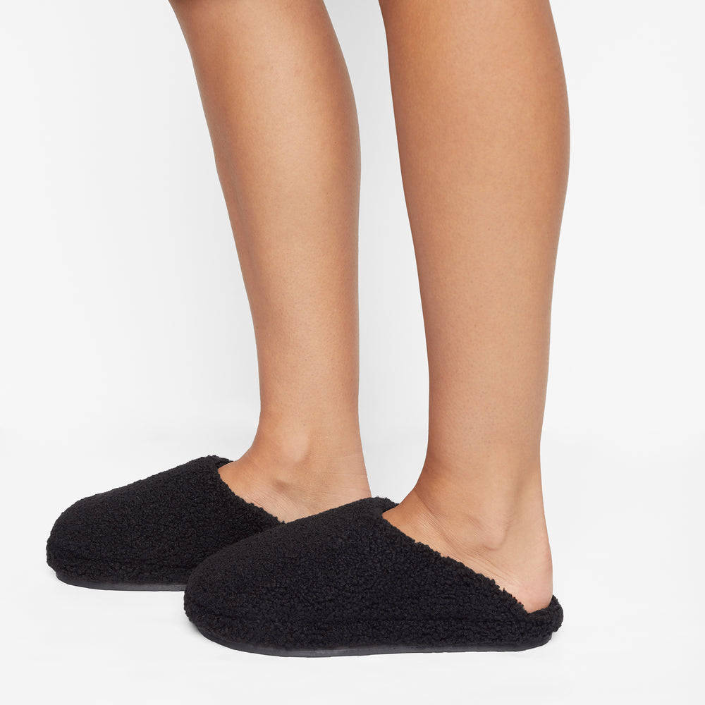 Skims TEDDY SHERPA Pantoffels Zwart | 41FULVZAG