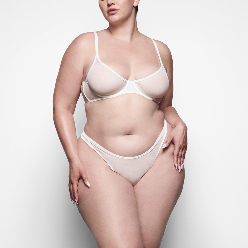 Skims ULTRA FINE MESH SCOOP Underwire Bra Wit | 50EURHPFY