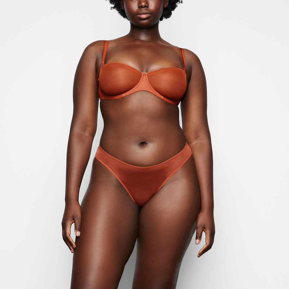 Skims ULTRA FINE MESH Strapless Bra Bruin | 98BFOSMHV