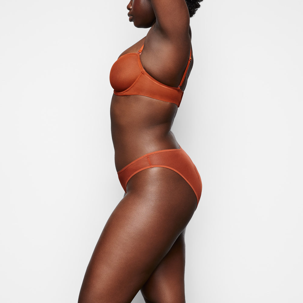 Skims ULTRA FINE MESH Strapless Bra Bruin | 98BFOSMHV