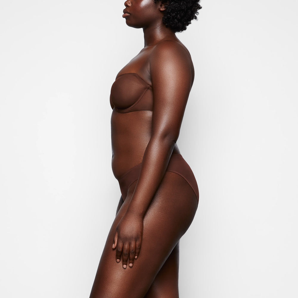 Skims ULTRA FINE MESH Strapless Bra Chocola | 05MXPERHZ