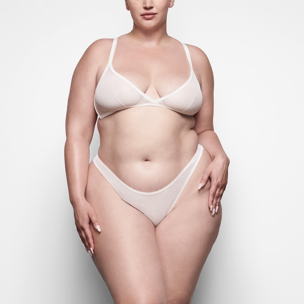 Skims ULTRA FINE MESH TRIANGLE Bralette Wit | 19IJAFVNQ