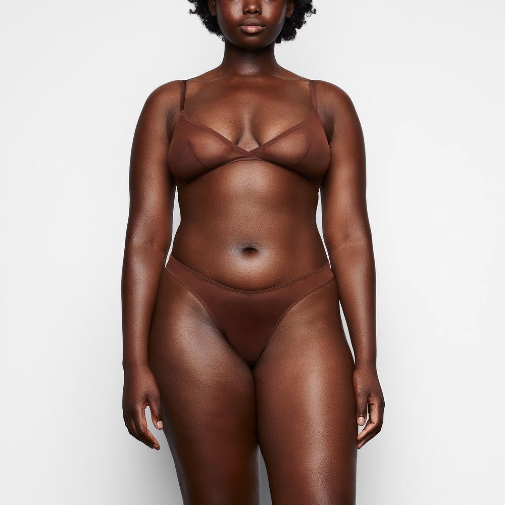 Skims ULTRA FINE MESH TRIANGLE Bralette Chocola | 45MQSIZLO