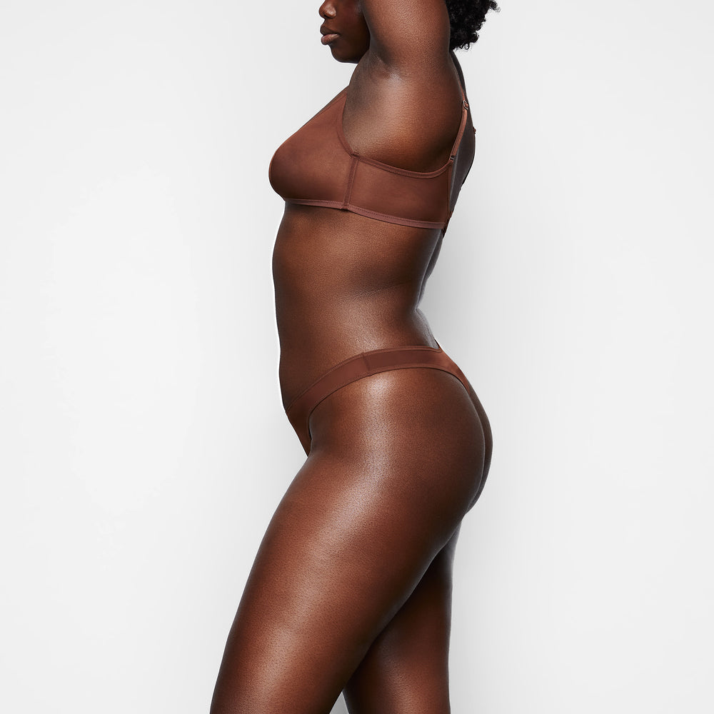 Skims ULTRA FINE MESH TRIANGLE Bralette Chocola | 45MQSIZLO