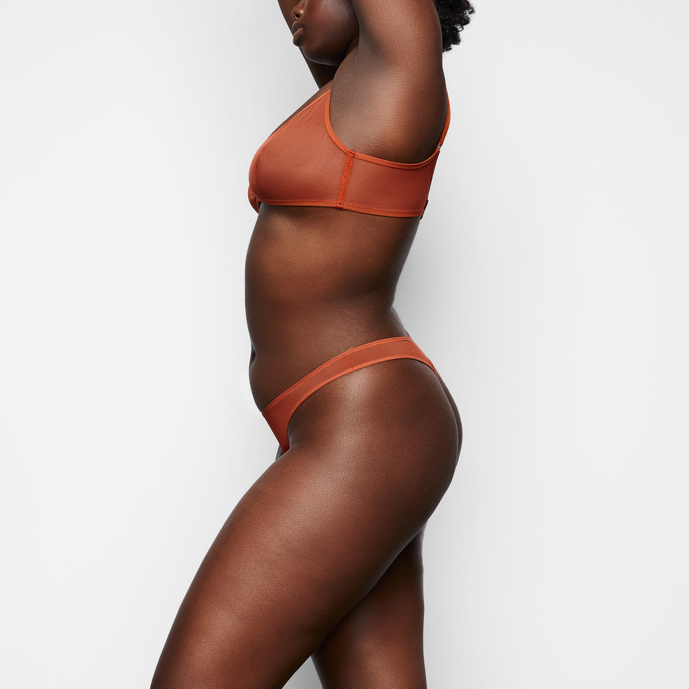 Skims ULTRA FINE MESH TRIANGLE Bralette Bruin | 93XYHAVKC