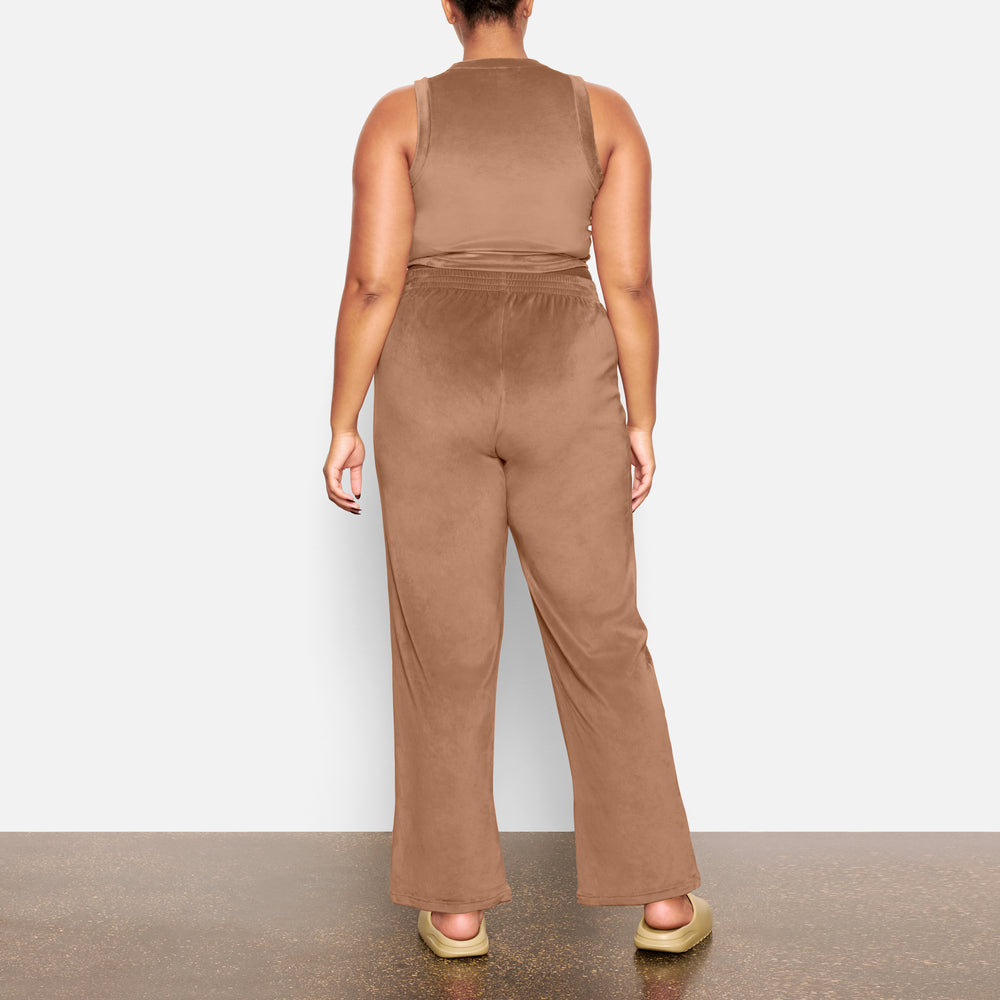 Skims VELOUR CREW NECK Tank Abrikoos | 52HUSVYZW