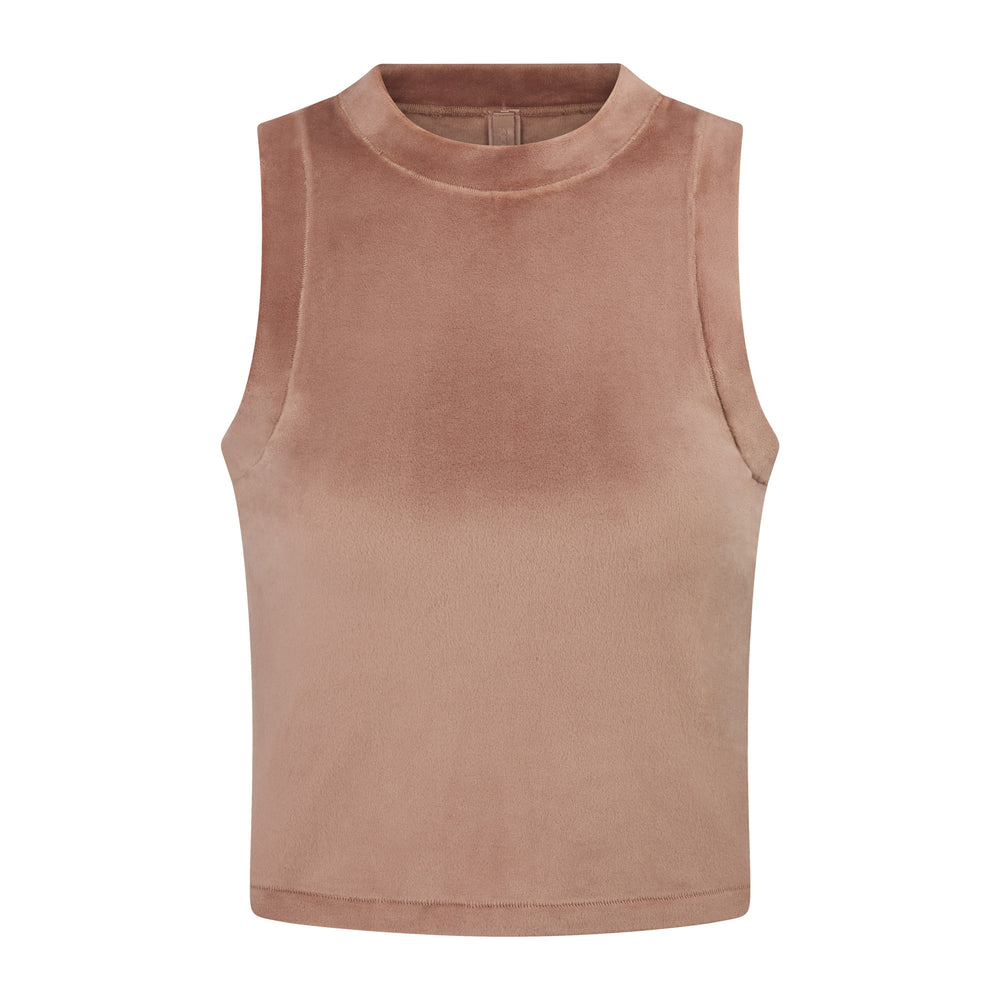 Skims VELOUR CREW NECK Tank Abrikoos | 52HUSVYZW