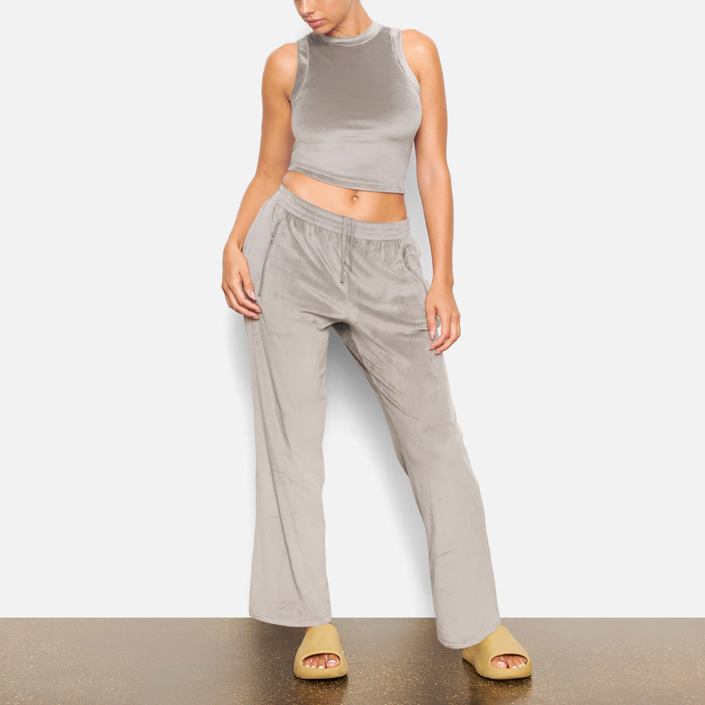Skims VELOUR CREW NECK Tank Grijs | 61JVRHBWX