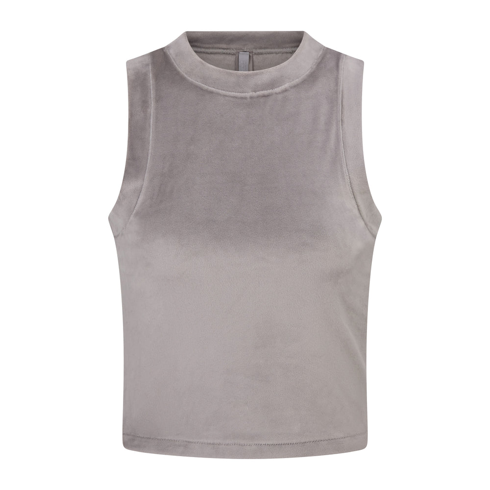 Skims VELOUR CREW NECK Tank Grijs | 61JVRHBWX