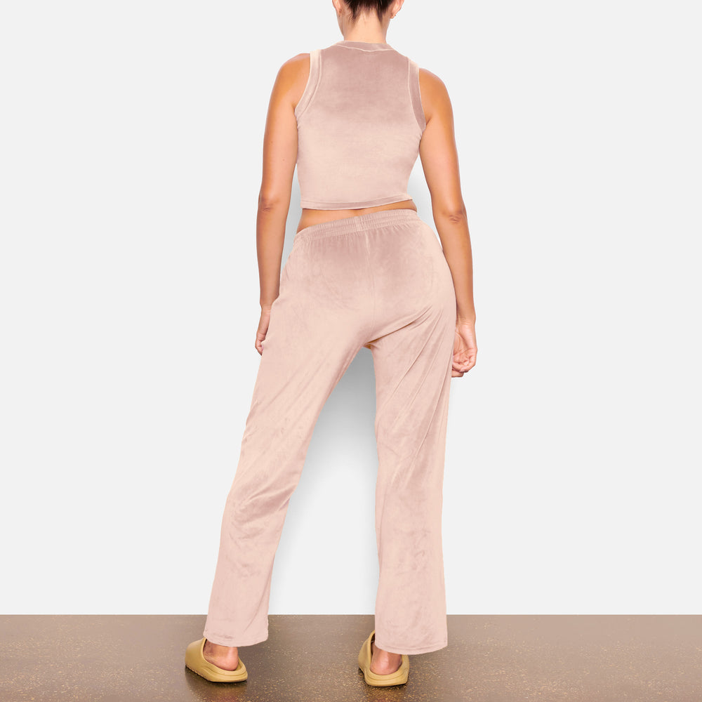 Skims VELOUR CREW NECK Tank Lichtroze | 20NSEGPHT