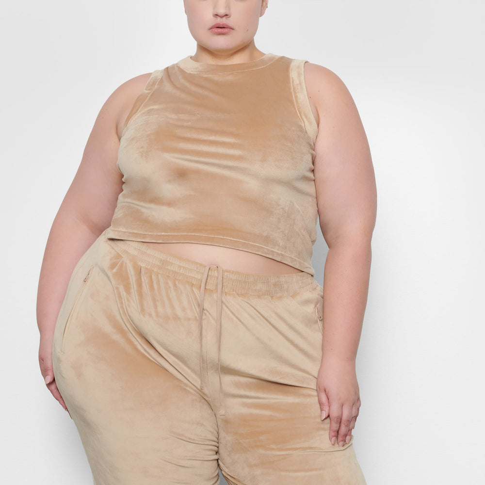 Skims VELOUR CREW NECK Tank Oranje | 06NFXOQEY