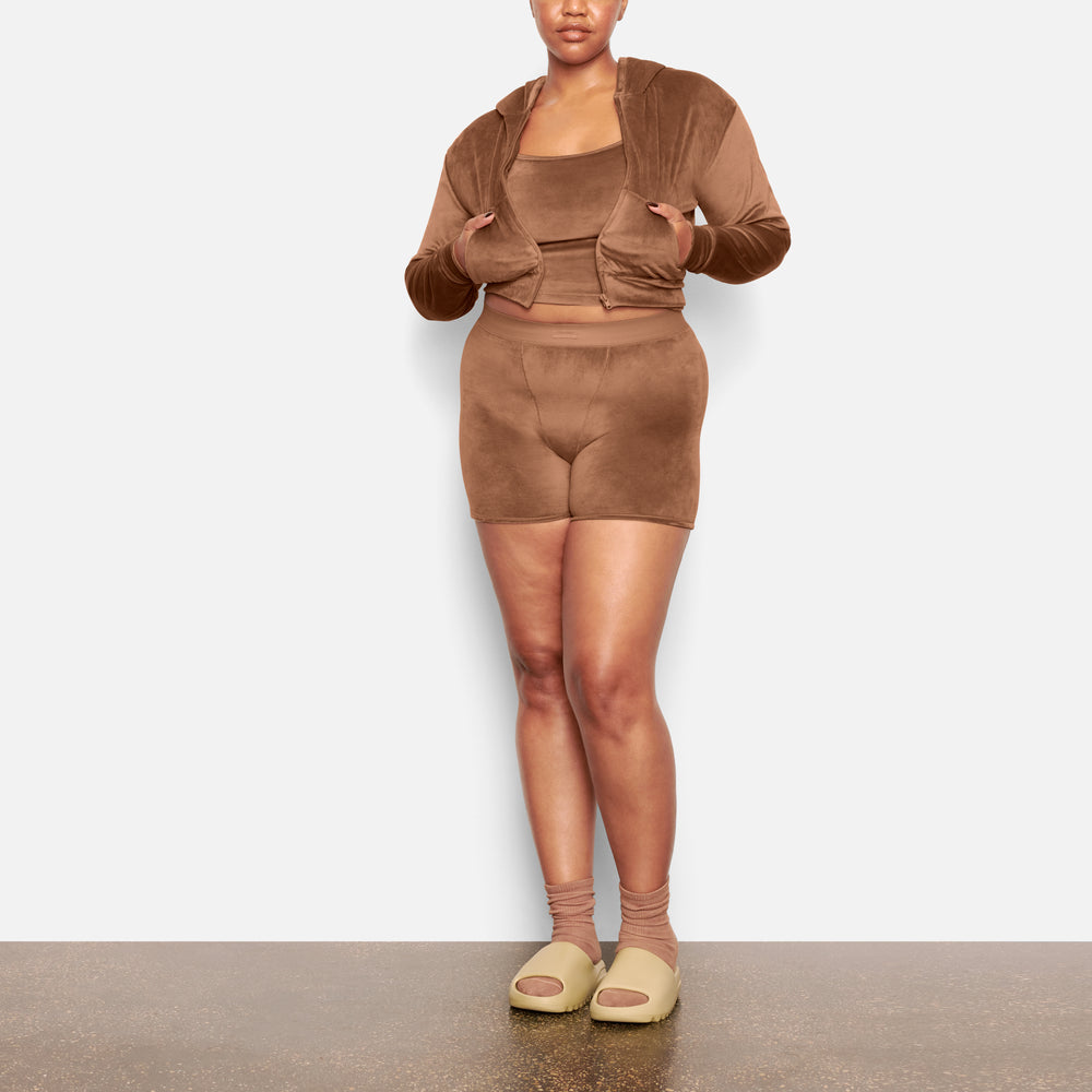 Skims VELOUR Hoodie Abrikoos | 74MUTLQJX