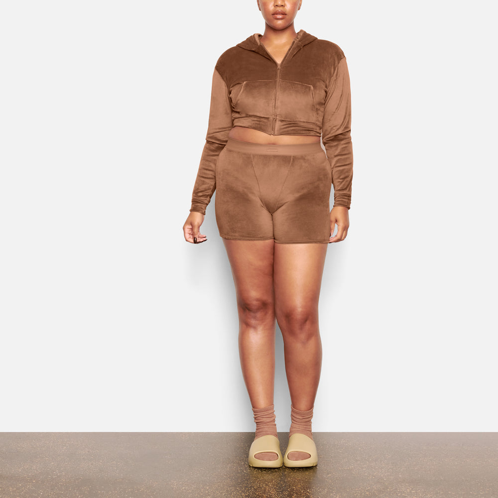 Skims VELOUR Hoodie Abrikoos | 74MUTLQJX
