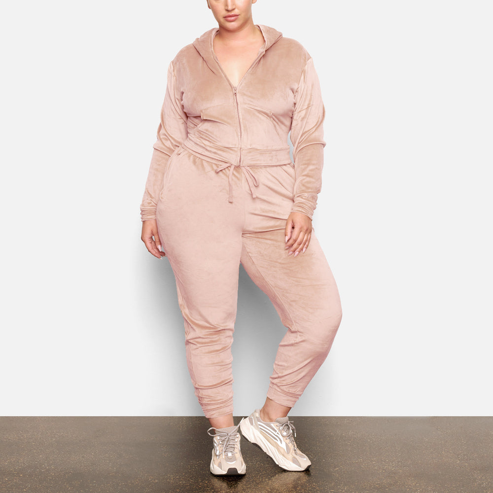 Skims VELOUR Hoodie Lichtroze | 94DZSJLUP