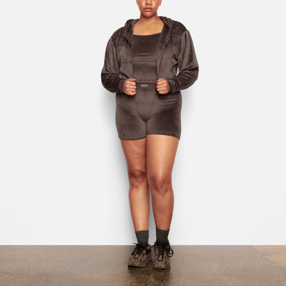 Skims VELOUR Hoodie Paars Grijs | 54TVFBUXJ