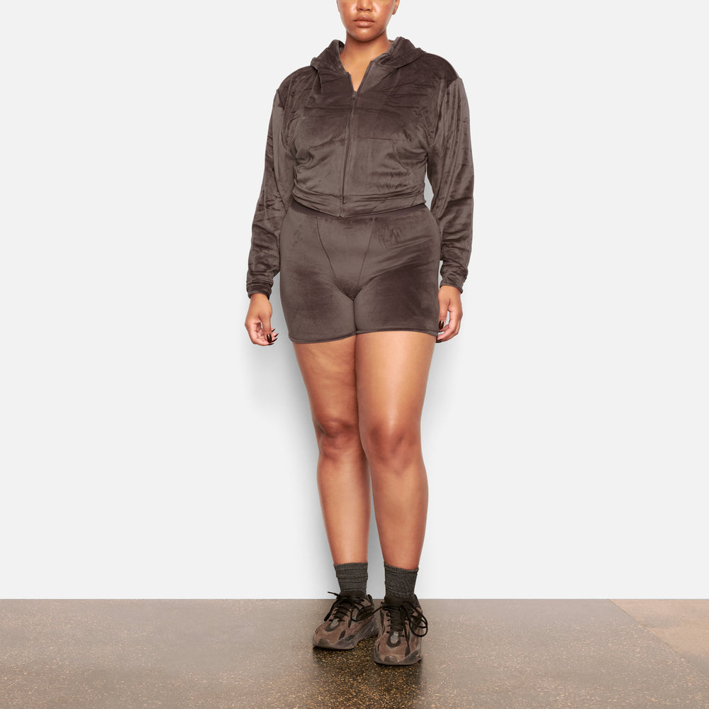 Skims VELOUR Hoodie Paars Grijs | 54TVFBUXJ
